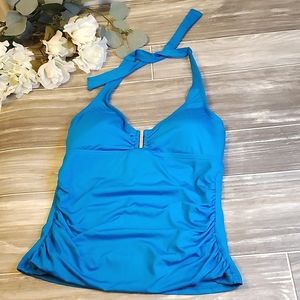 Calvin Klein Blue Halter Swim Top | Size S